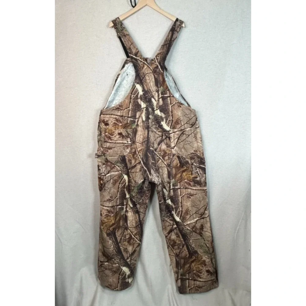 Carhartt Adult Dungarees RealTree Camo Overall Bibbs 50 x 32 Lined Double‎ Knee